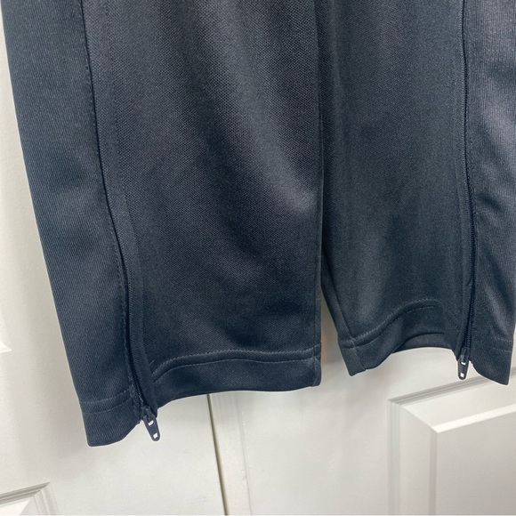 ADIDAS STRIPES TRICOT TRACK PANTS LARGE BLACK Classic Men’s Black White Stripe - Picture 2 of 7